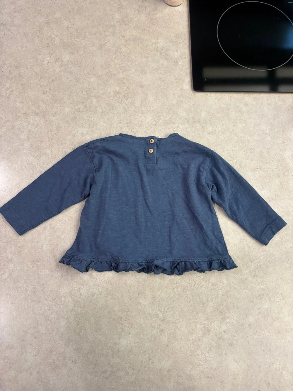 Zara ruffle long sleeve shirt